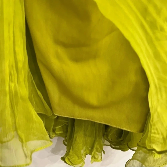 Maria Lucia Hohan Kania lime silk mini dress size FR 40 - Picture 9 of 12